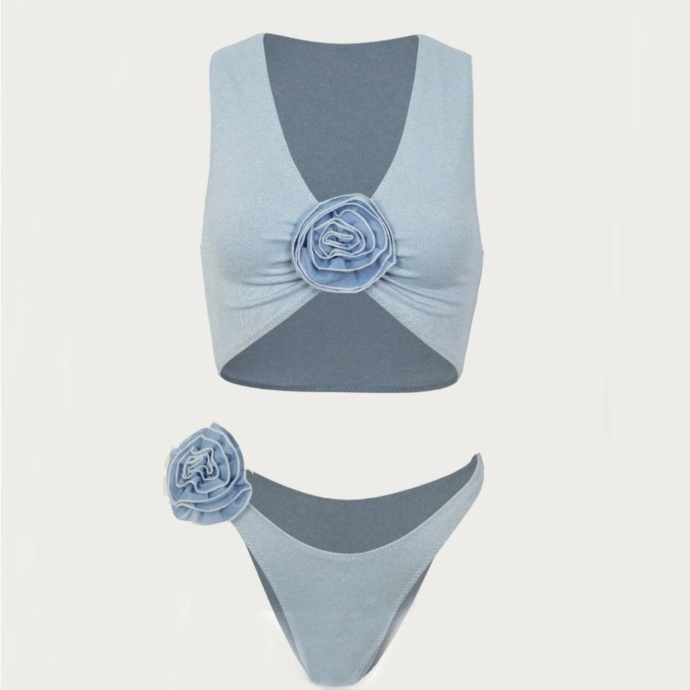 Blue Floral Women's Bikini
